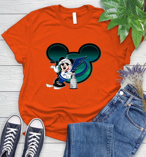 NHL Tampa Bay Lightning Stanley Cup Mickey Mouse Disney Hockey T Shirt Women's T-Shirt 4