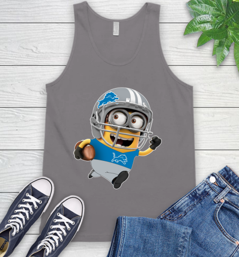NFL Detroit Lions Minions Disney Football Sports Tank Top 7