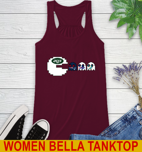 New York Jets NFL Football Pac Man Champion Racerback Tank 3