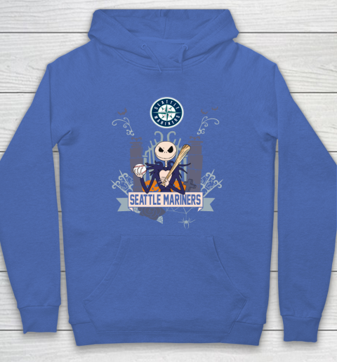 MLB Seattle Mariners Baseball Jack Skellington Halloween Hoodie 6