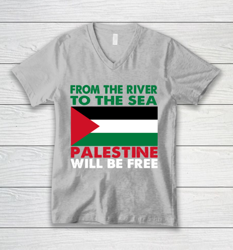From The River To The Sea Palestine Will Be Free V-Neck T-Shirt 3