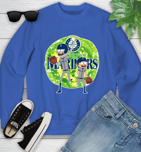 MLB Seattle Mariners Rick And Morty Baseball Sports Youth Sweatshirt 8