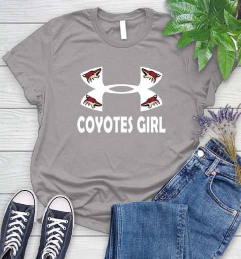 NHL Arizona Coyotes Girl Under Armour Hockey Sports Women's T-Shirt 5