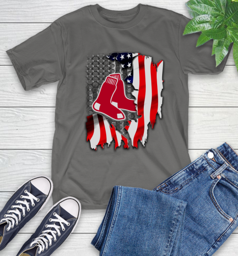 Boston Red Sox MLB Baseball American Flag T-Shirt 10