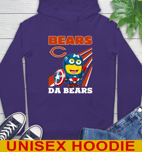 NFL Football Chicago Bears Captain America Marvel Avengers Minion Shirt Hoodie 5