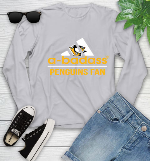 NHL A Badass Pittsburgh Penguins Fan Adidas Hockey Sports Youth Long Sleeve 5