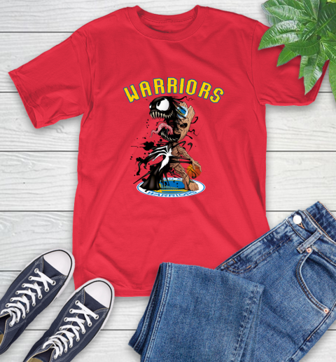 NBA Golden State Warriors Basketball Venom Groot Guardians Of The Galaxy T-Shirt 10