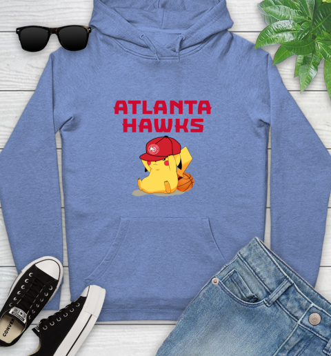 NBA Pikachu Basketball Sports Atlanta Hawks Youth Hoodie 12