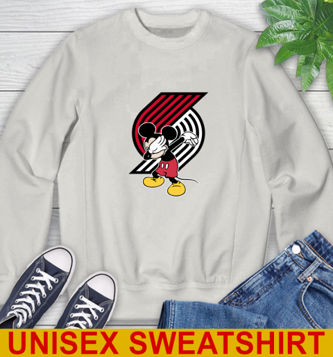 Portland Trail Blazers NBA Basketball Dabbing Mickey Disney Sports Sweatshirt 12