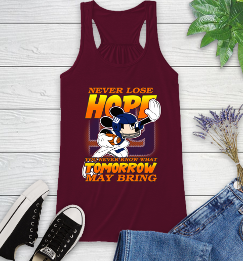 New York Giants NFL Football Mickey Disney Never Lose Hope Racerback Tank 2