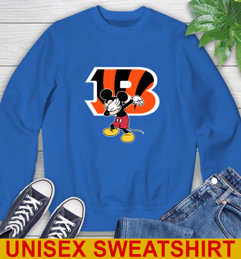 Cincinnati Bengals NFL Football Dabbing Mickey Disney Sports Sweatshirt 9