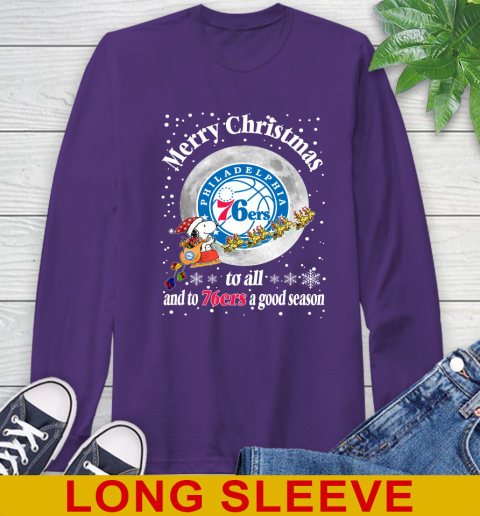 Philadelphia 76ers Merry Christmas To All And To 76ers A Good Season NBA Basketball Sports Long Sleeve T-Shirt 5