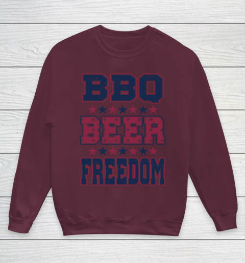 BBQ Beer Freedom Youth Sweatshirt 5