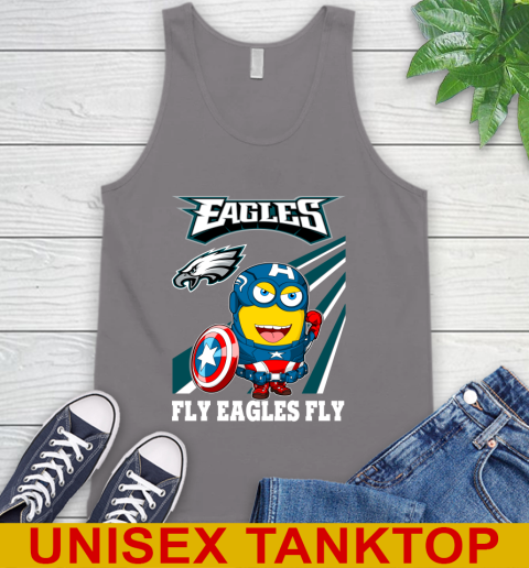 NFL Football Philadelphia Eagles Captain America Marvel Avengers Minion Shirt Tank Top 6