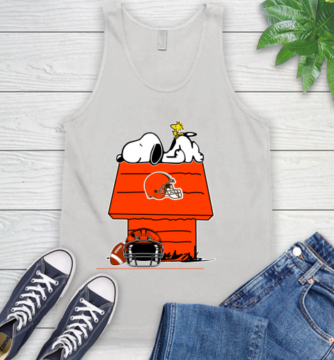Cleveland Browns NFL Football Snoopy Woodstock The Peanuts Movie Tank Top