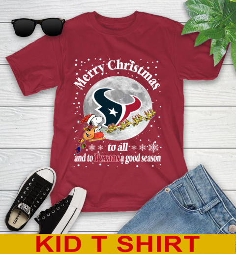 Houston Texans Merry Christmas To All And To Texans A Good Season NFL Football Sports Youth T-Shirt 12