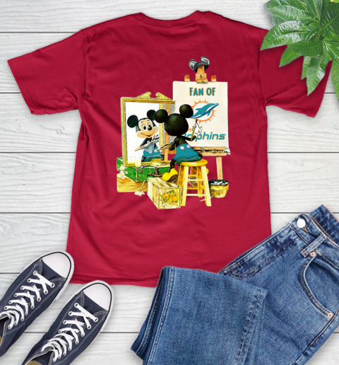 NFL Football Miami Dolphins Mickey Drawing Shirt 51