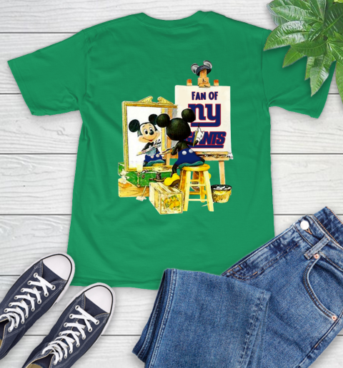 NFL Football New York Giants Mickey Drawing Shirt 8