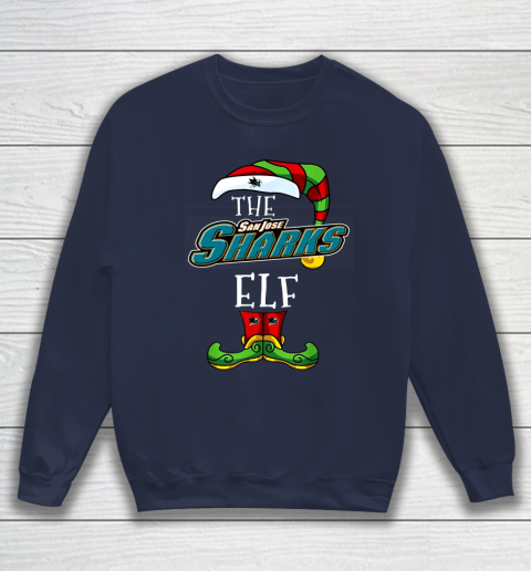 San Jose Sharks Christmas ELF Funny NHL Sweatshirt 2