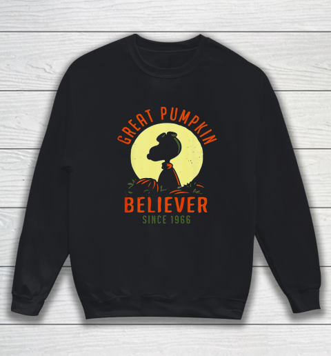 Peanuts Great Pumpkin believer since 1966 Halloween Sweatshirt