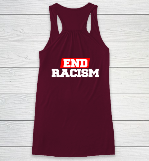 NFL End Racism Print In Front And Back Racerback Tank 10