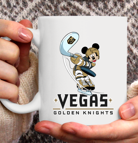 NHL Hockey Vegas Golden Knights Cheerful Mickey Mouse Shirt Ceramic Mug 15oz 2