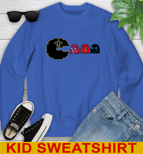 New Orleans Saints NFL Football Pac Man Champion Youth Sweatshirt 7