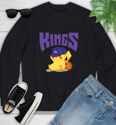 NBA Pikachu Basketball Sports Sacramento Kings Youth Sweatshirt 2