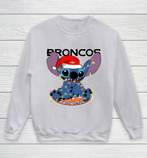 Denver Broncos NFL Football noel stitch Christmas Youth Sweatshirt 2