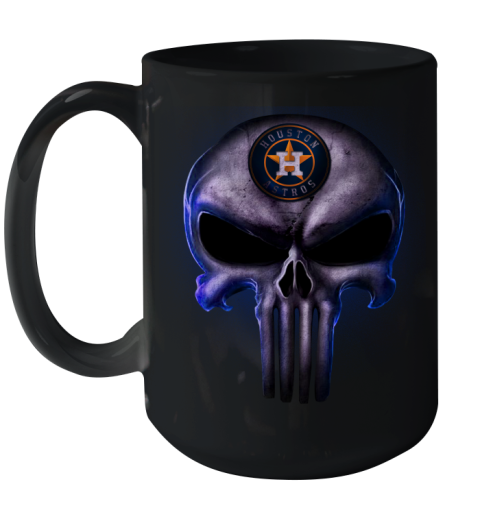 Houston Astros MLB Baseball Punisher Skull Sports Ceramic Mug 15oz