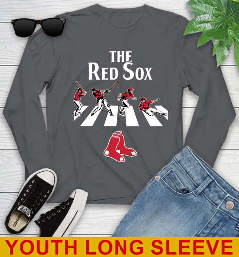 MLB Baseball Boston Red Sox The Beatles Rock Band Shirt Youth Long Sleeve 9