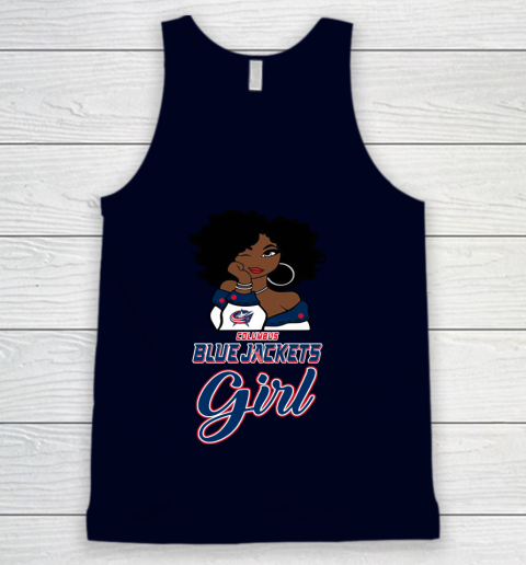 Columbus Blue Jackets Girl NHL Tank Top 3