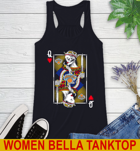 NBA Basketball New York Knicks The Queen Of Hearts Card Shirt Racerback Tank 8