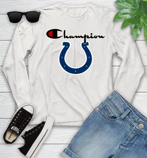 NFL Football Indianapolis Colts Champion Shirt Youth Long Sleeve 10
