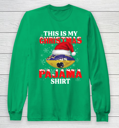 Baltimore Ravens This Is My Christmas Pajama Shirt NFL Long Sleeve T-Shirt 4