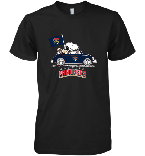 Snoopy And Woodstock Ride The Floria Panthers Car NFL Premium Men's T-Shirt