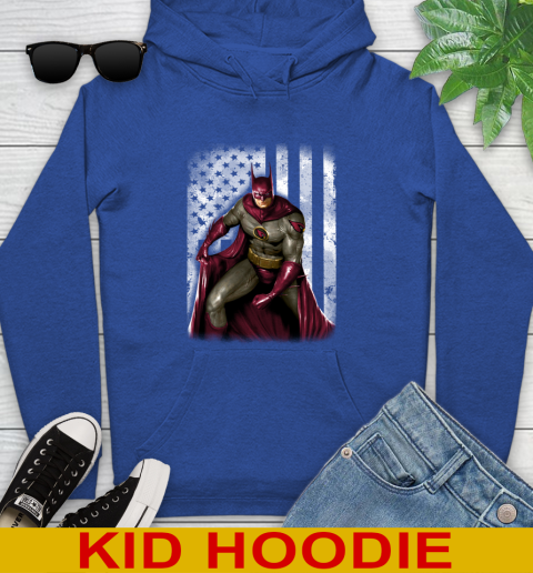 Arizona Cardinals NFL Football Batman DC American Flag Shirt Youth Hoodie 10