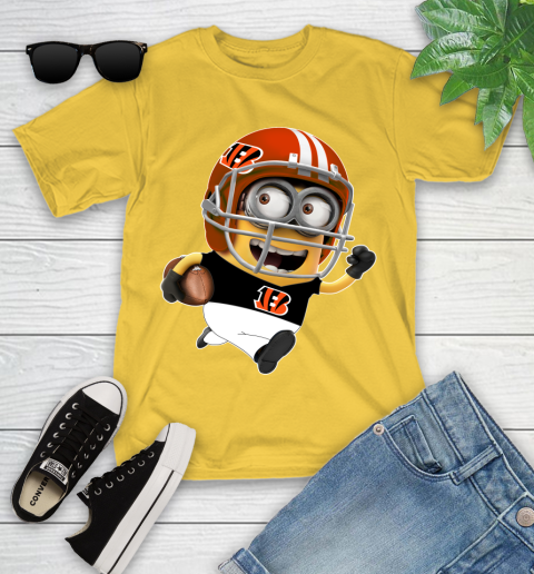 NFL Cincinnati Bengals Minions Disney Football Sports Youth T-Shirt 8