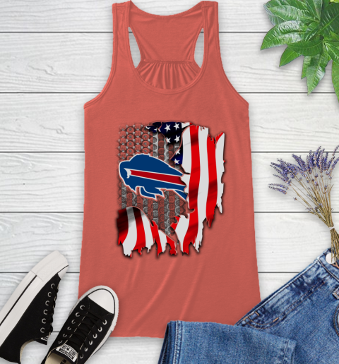 Buffalo Bills NFL Football American Flag Racerback Tank 3
