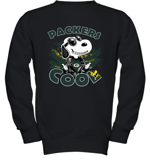 Green Bay Packers Snoopy Joe Cool We're Awesome Youth Sweatshirt