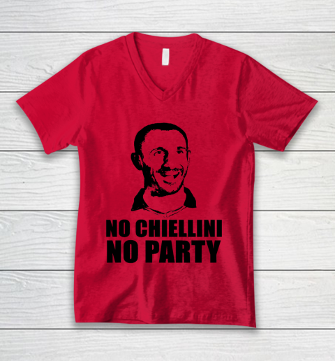 No Chiellini, No Party Italia Champion Euro Player V-Neck T-Shirt 3