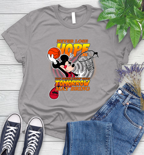 Portland Trail Blazers NBA Basketball Mickey Disney Never Lose Hope Women's T-Shirt 5