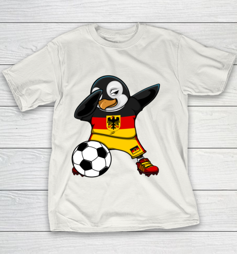 Dabbing Penguin Germany Soccer Fans Jersey Football Lovers Youth T-Shirt