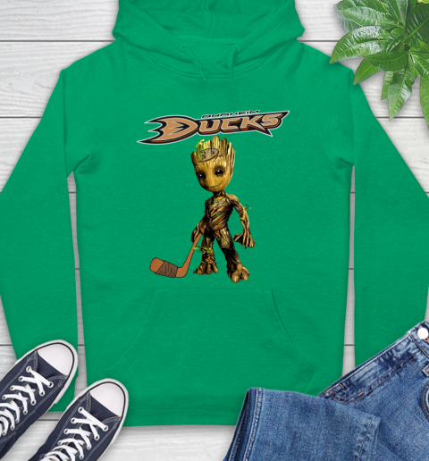 Anaheim Ducks NHL Hockey Groot Marvel Guardians Of The Galaxy Hoodie 8