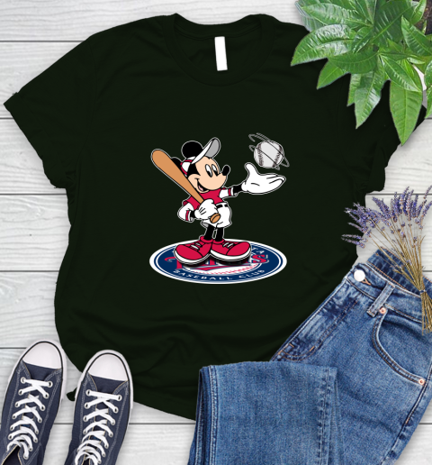 MLB Baseball Minnesota Twins Cheerful Mickey Disney Shirt Women's T-Shirt 6