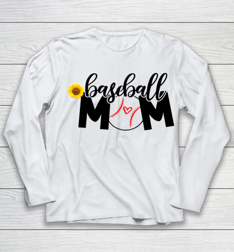 Mother's Day Funny Gift Ideas Apparel  T shirt Baseball Mom T Shirt Youth Long Sleeve