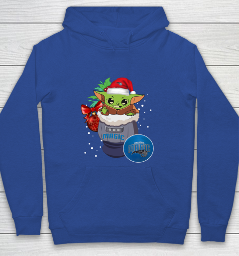 Orlando Magic Christmas Baby Yoda Star Wars Funny Happy NBA Youth Hoodie 8