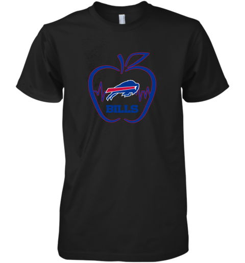 Apple Heartbeat Teacher Symbol Buffalo Bills Premium Men's T-Shirt