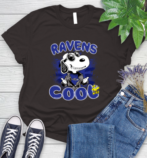 NFL Football Baltimore Ravens Cool Snoopy Shirt Women's T-Shirt 9