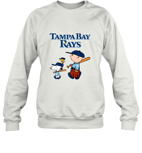 Tampa Bay Rays Let's Play Baseball Together Snoopy MLB Sweatshirt